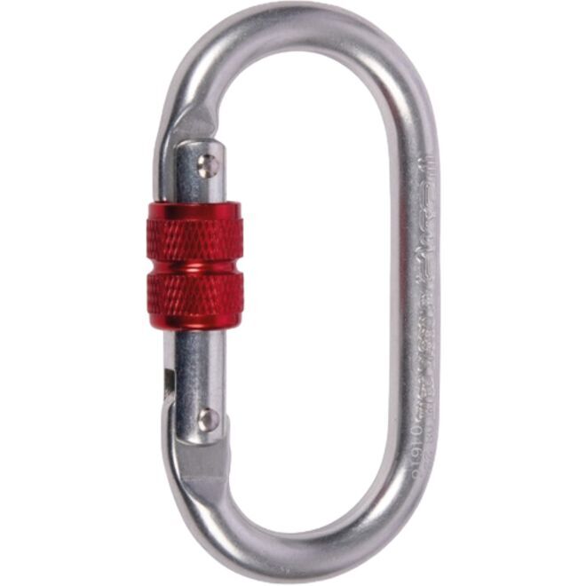CAMP Oval Standard Lock: oval screw-lock carabiner for working at height