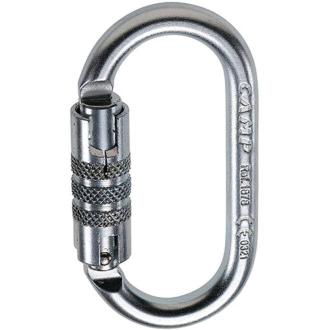 CAMP Oval Pro 2Lock double action carabiner for work at height
