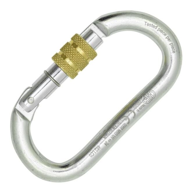 Kong Oval Steel Classic Screw Sleeve oval carabiner speleo
