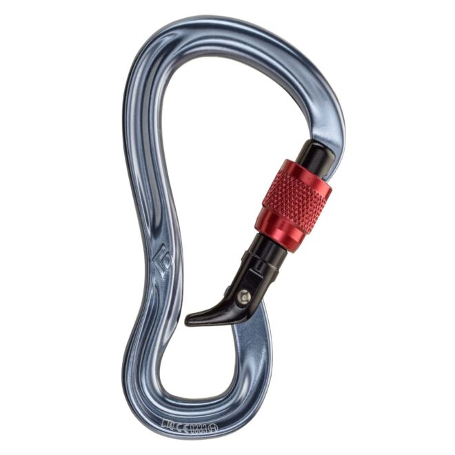 Petzl GriGri belay device and climbing carabiner