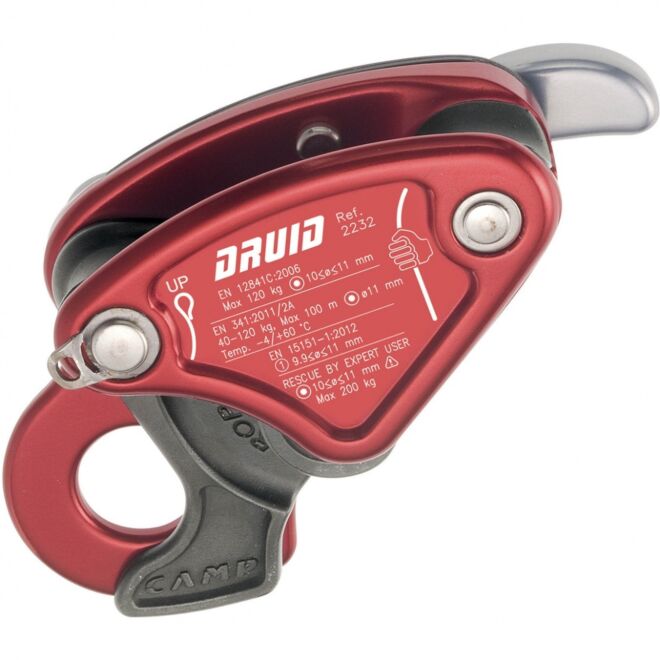 CAMP Druid self-braking descender for work at height with panic function
