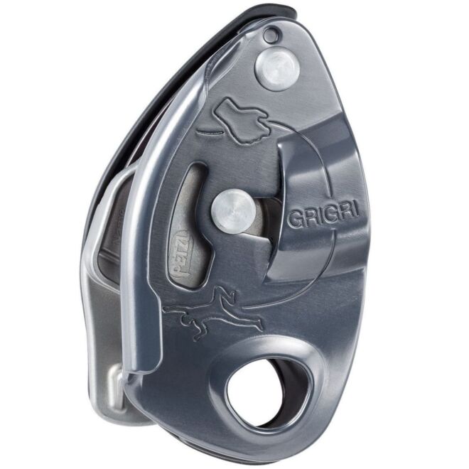 Petzl GriGri belay device and climbing carabiner