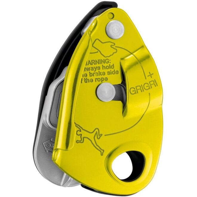 Petzl GriGri + belay device and climbing carabiner