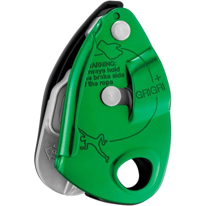 Petzl GriGri + belay device and climbing carabiner