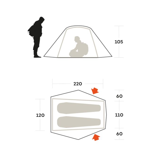 Ferrino Hekla 2 hiking tent
