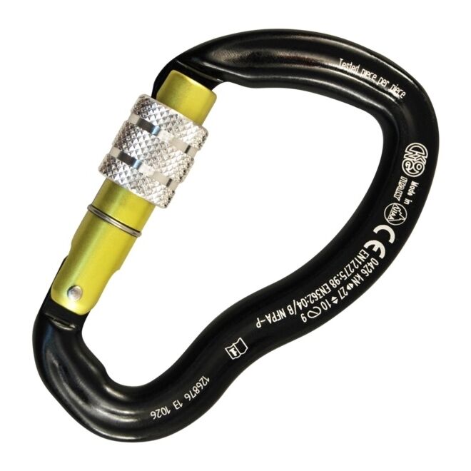 Kong Ergo Screw Sleeve climbing carabiner with a screw lock