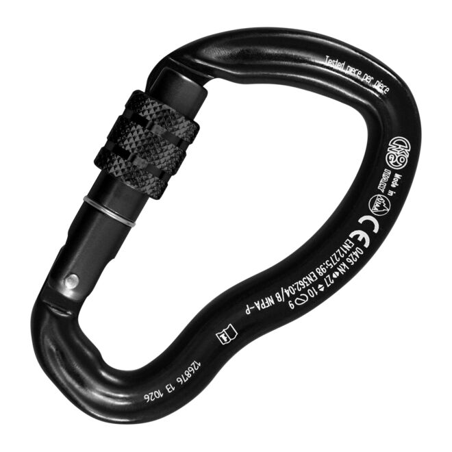 Kong Ergo Screw Sleeve climbing carabiner with a screw lock