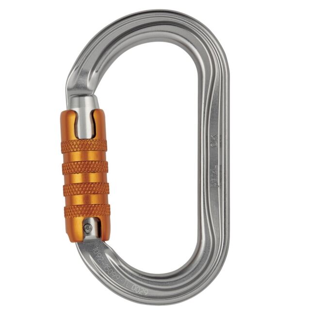 Petzl Ok Triact-Lock triple action carabiner climbing