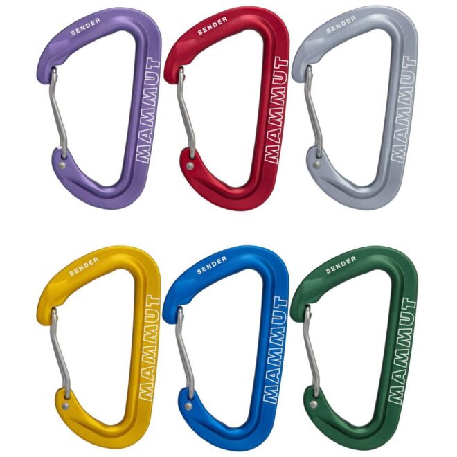 Mammut Sender Wire Rackpack set 6 climbing carabiners