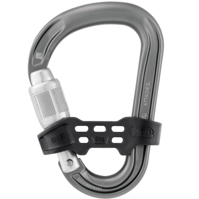 Petzl GriGri belay device and climbing carabiner