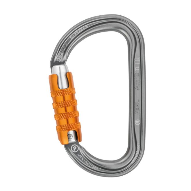 Petzl Am'D Triact Lock triple action carabiner climbing