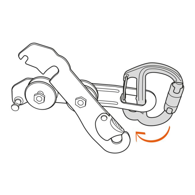 Petzl Freino Z climbing carabiner for caving descenders STOP and SIMPLE
