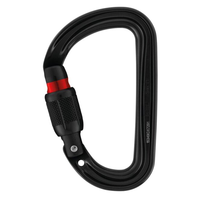 Petzl Sm'D Black Screw Lock climbing carabiner