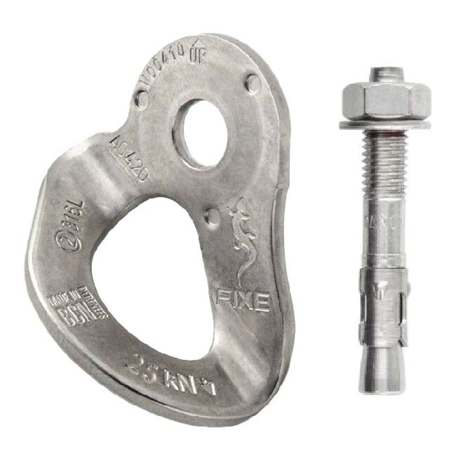 Fixe 316L Expansion Bolt Ø10x70 mm + Hanger Paket Expansionsbolzen + Platte