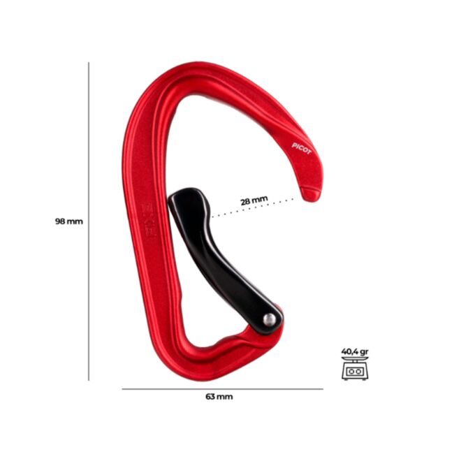 Fixe Picot Curve carabiner