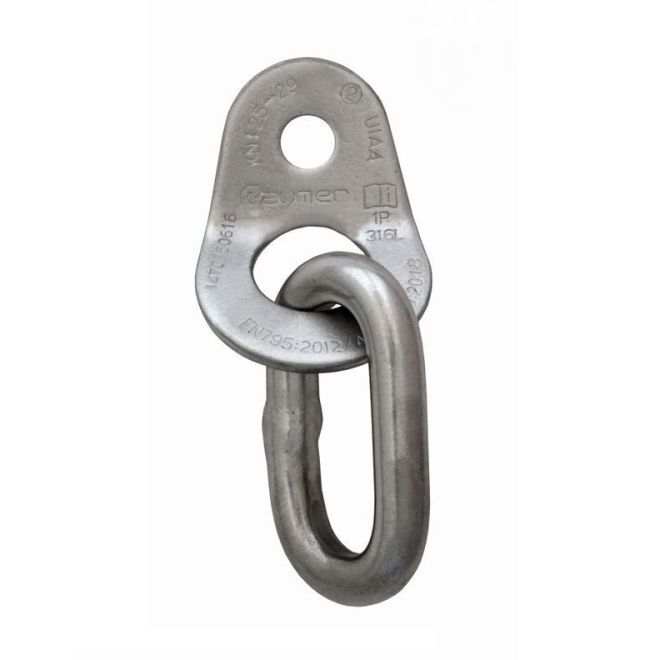 Raumer Placchetta inox Wing Ø10 + παράλληλος δακτύλιος Ø10 inox Marina έκδοση