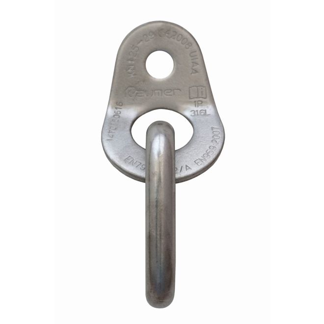 Raumer Placchetta inox Wing Ø10 + parallel ring Ø10 inox