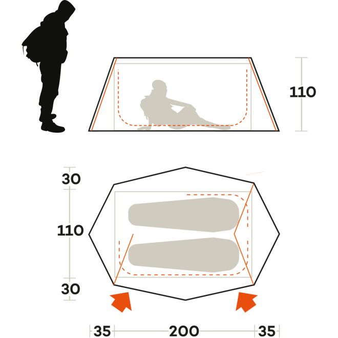 Ferrino Den 2 υπνωτήριο trekking