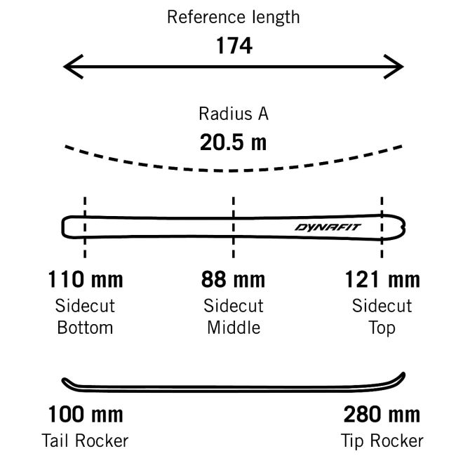 Dynafit Radical 88 σκι αλπικού τουρισμού