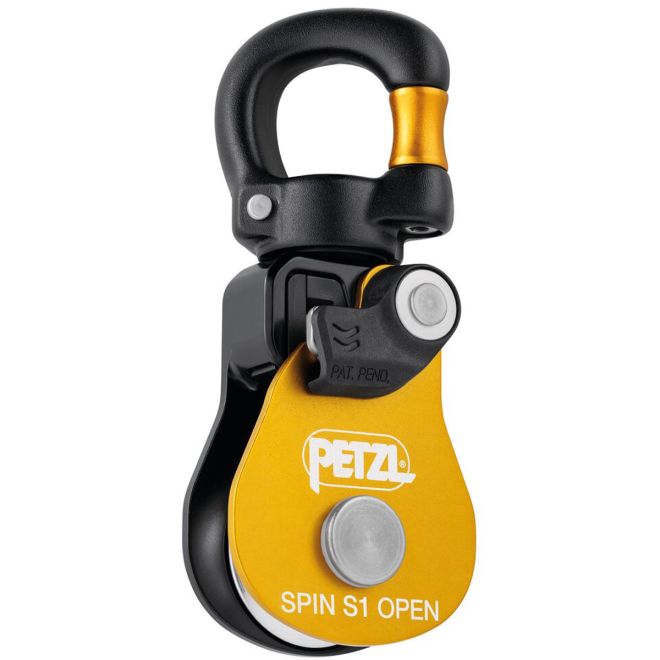 Petzl Spin S1 Open απλή τροχαλία για εργασίες σε ύψος