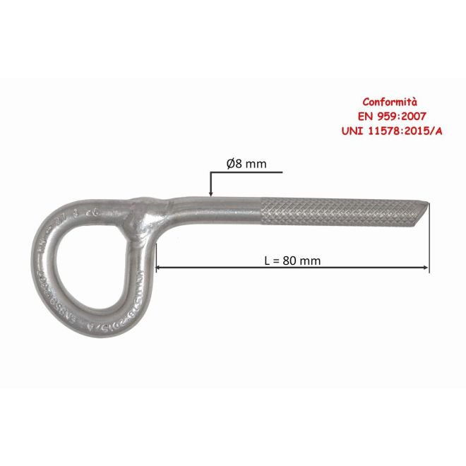 Raumer Antrax inox Ø8x80 mm χημικός σύνδεσμος Ναυτική έκδοση