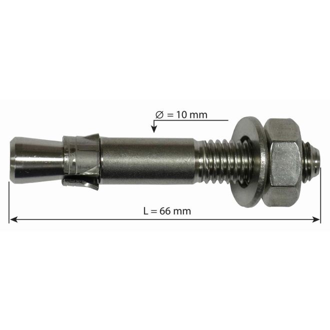 Raumer Hang Fix inox M10C ∅10x66mm μηχανικός σύνδεσμος έκδοσης Marina