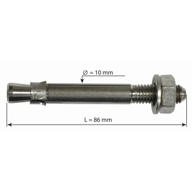 Raumer Hang Fix inox M10AL ∅10x86mm βίδα επέκτασης έκδοση Marina