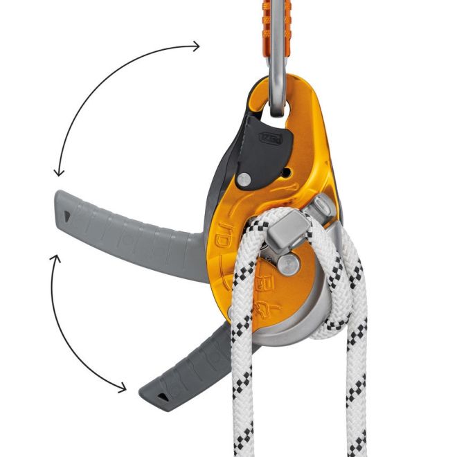 Petzl I'D Evac αυτόματο φρένο κατεβάσματος με λειτουργία πανικού για εκκενώσεις από άγκυρες