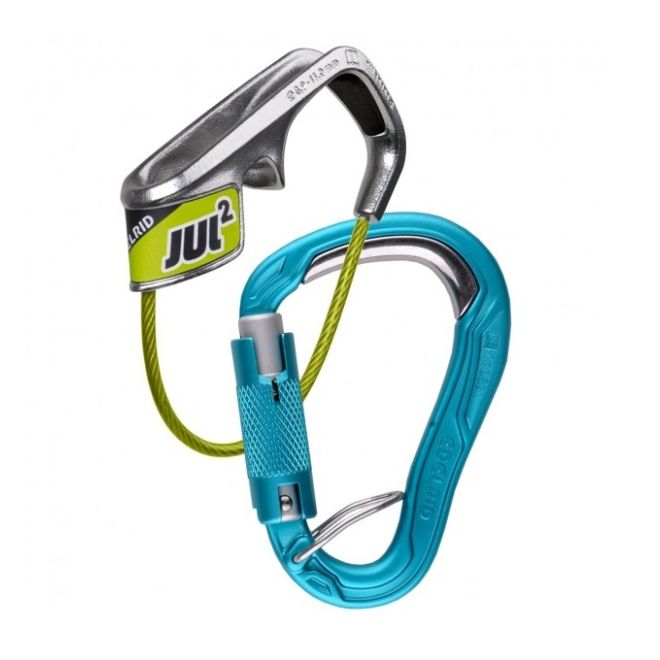 Edelrid Jul 2 belay kit bulletproof triple belay device + climbing carabiner