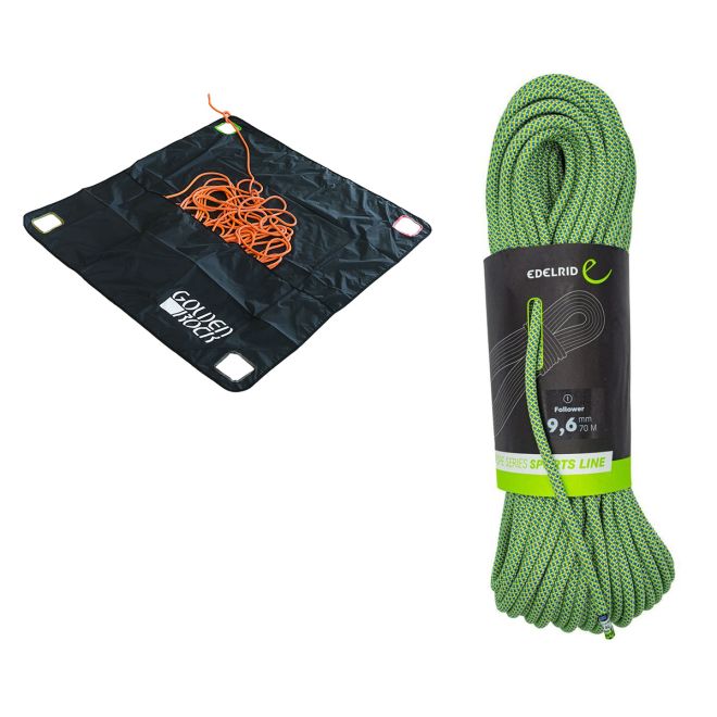 Oliunìd Kit Follower 9.6 mm + telo porta corda Golden Rock Rope Tarp