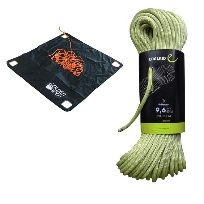 Oliunìd Kit Follower 9.6 mm + telo porta corda Golden Rock Rope Tarp