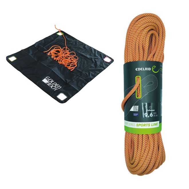 Oliunìd Kit Follower 9.6 mm + telo porta corda Golden Rock Rope Tarp