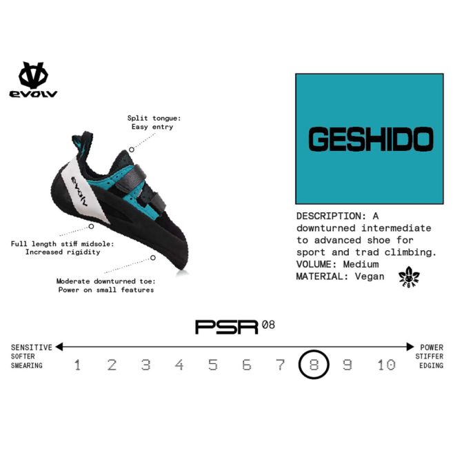 Evolv Geshido Velcro Men's chaussons d'escalade