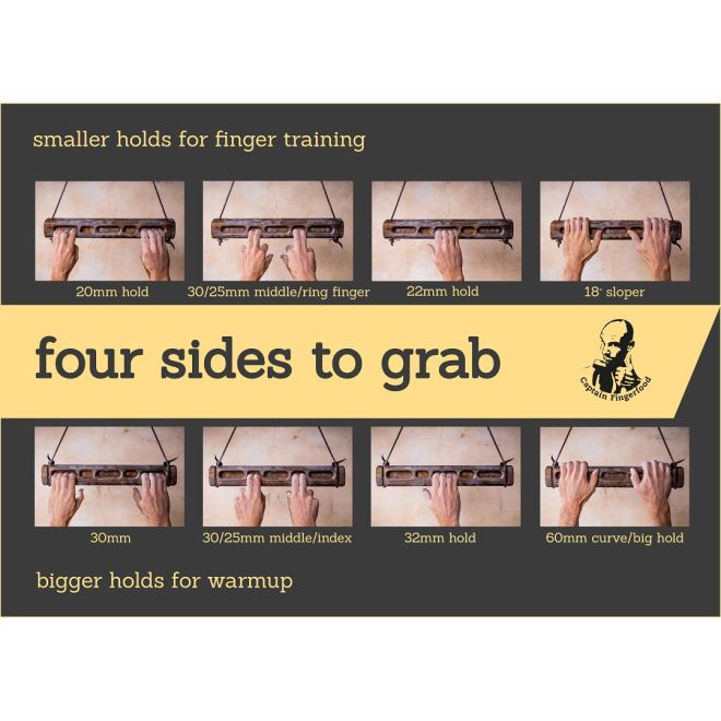 Captain Fingerfood Hangboard 180° portable climbing board