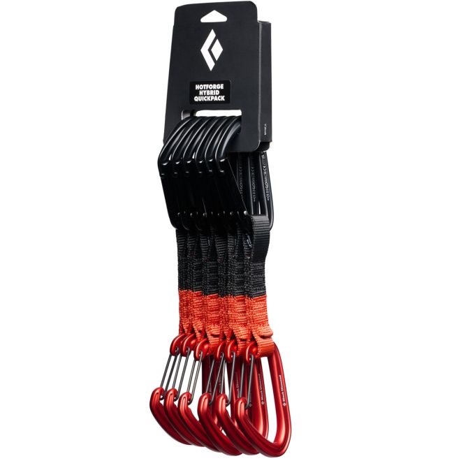 Black Diamond Hotforge Hybrid Quickpack set climbing quickdraws