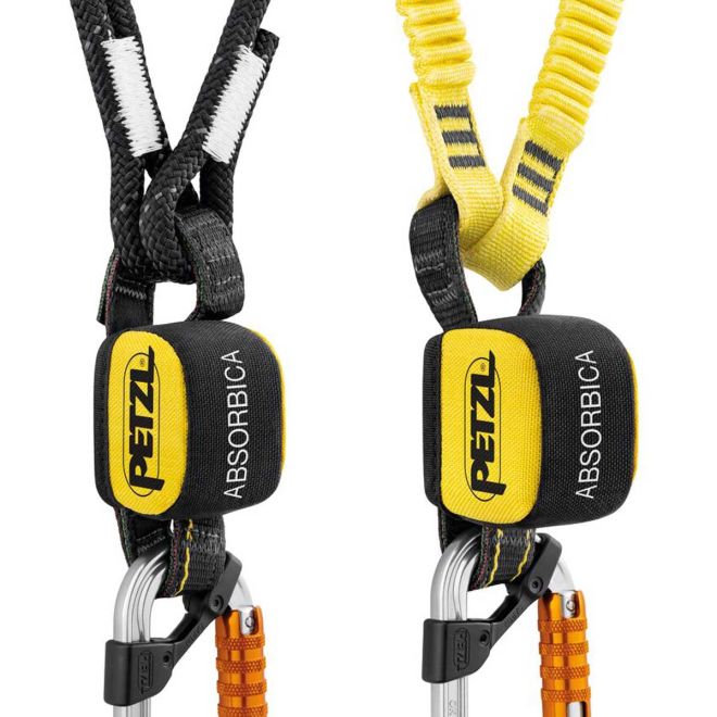 Petzl Absorbica-Y 80 MGO Ευρωπαϊκή Έκδοση διπλό κορδόνι με ενσωματωμένο απορροφητή ενέργειας