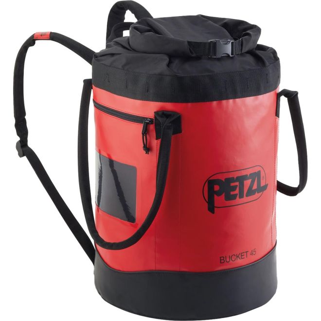 Petzl Bucket 45 αυτοστηριζόμενη τσάντα για εργασία σε ύψος και μεγάλα τοιχώματα
