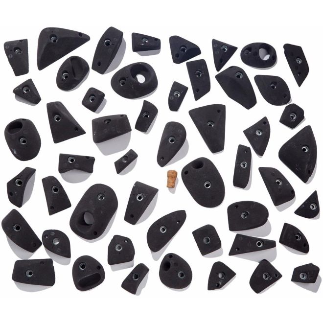 Moon School Holds Set B 50 μαύρες λαβές αναρρίχησης