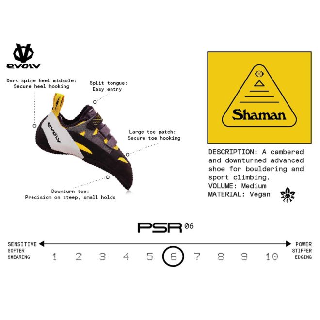 Evolv Shaman Gold/Gray/White chaussons escalade