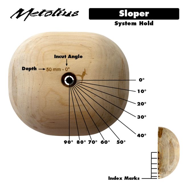 Metolius Wood Grips Sloper 0° set 6 climbing holds