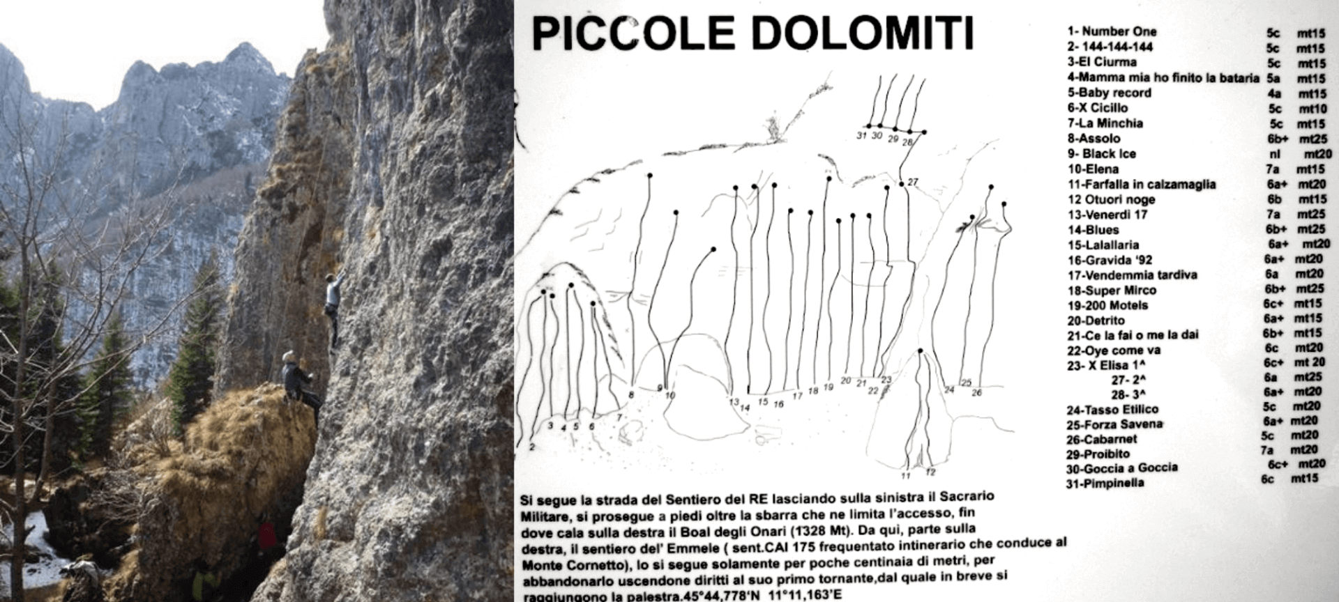 falesia piccole dolomiti foto adriano lista